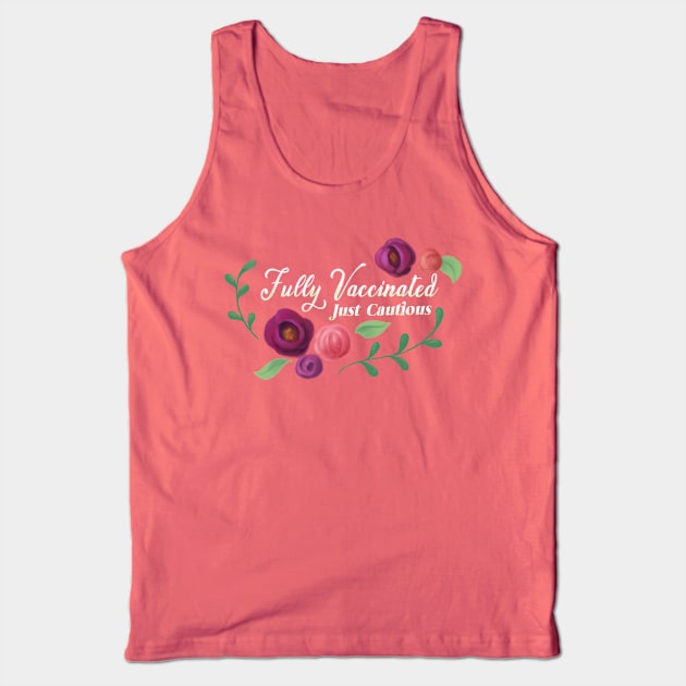 Fully Vaccinated - Purple Flowers Tank Top by Star Sandwich